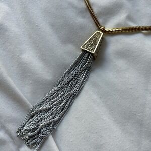 Vintage Signed VINCE KAMUTO Gold Tone Pyramid Tassel‎ Pendant